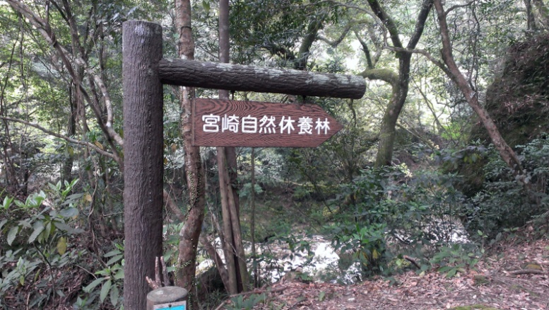 宮崎自然休養林の看板